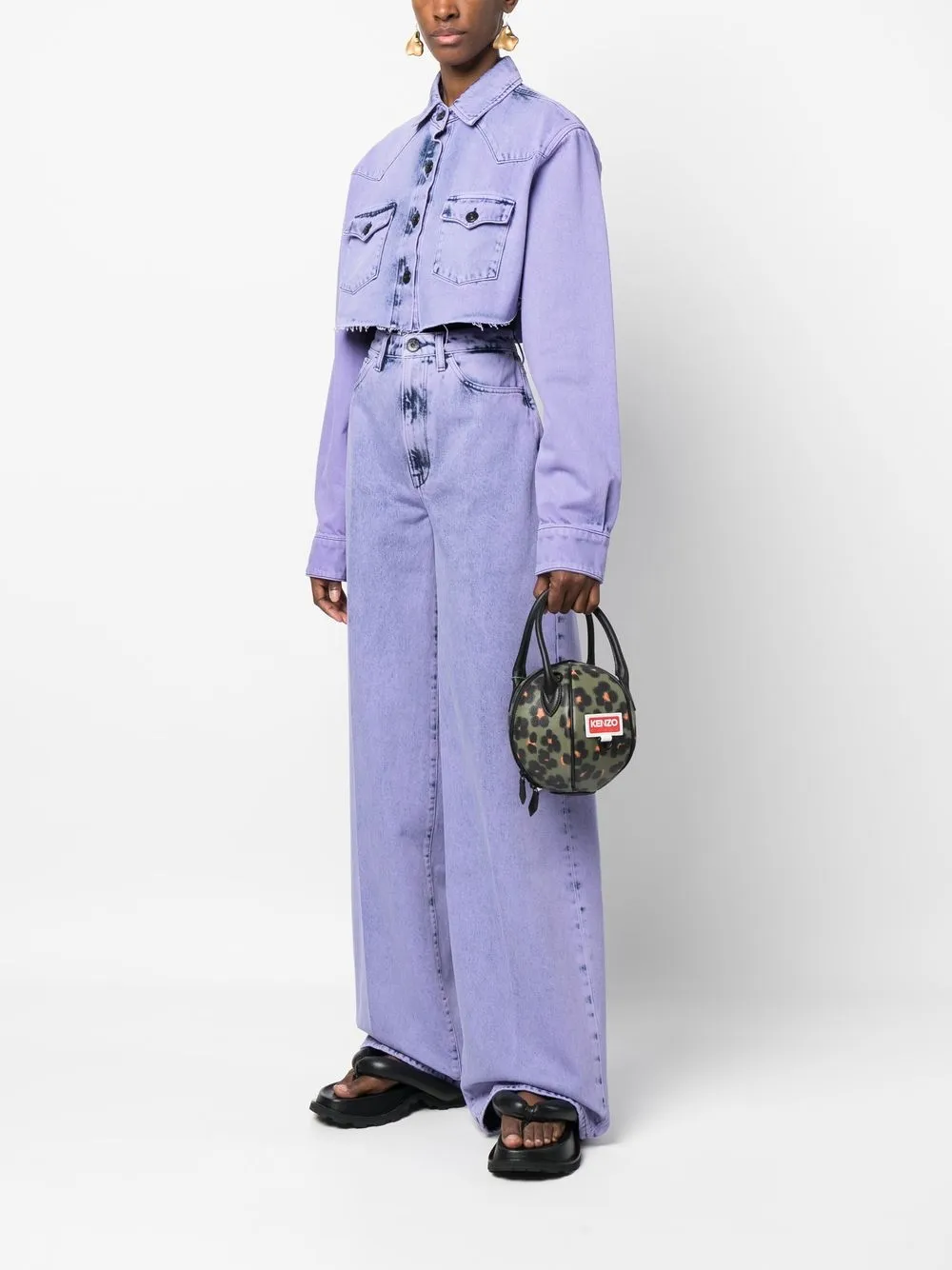 Kenzo Shopper met bolvorm - Groen
