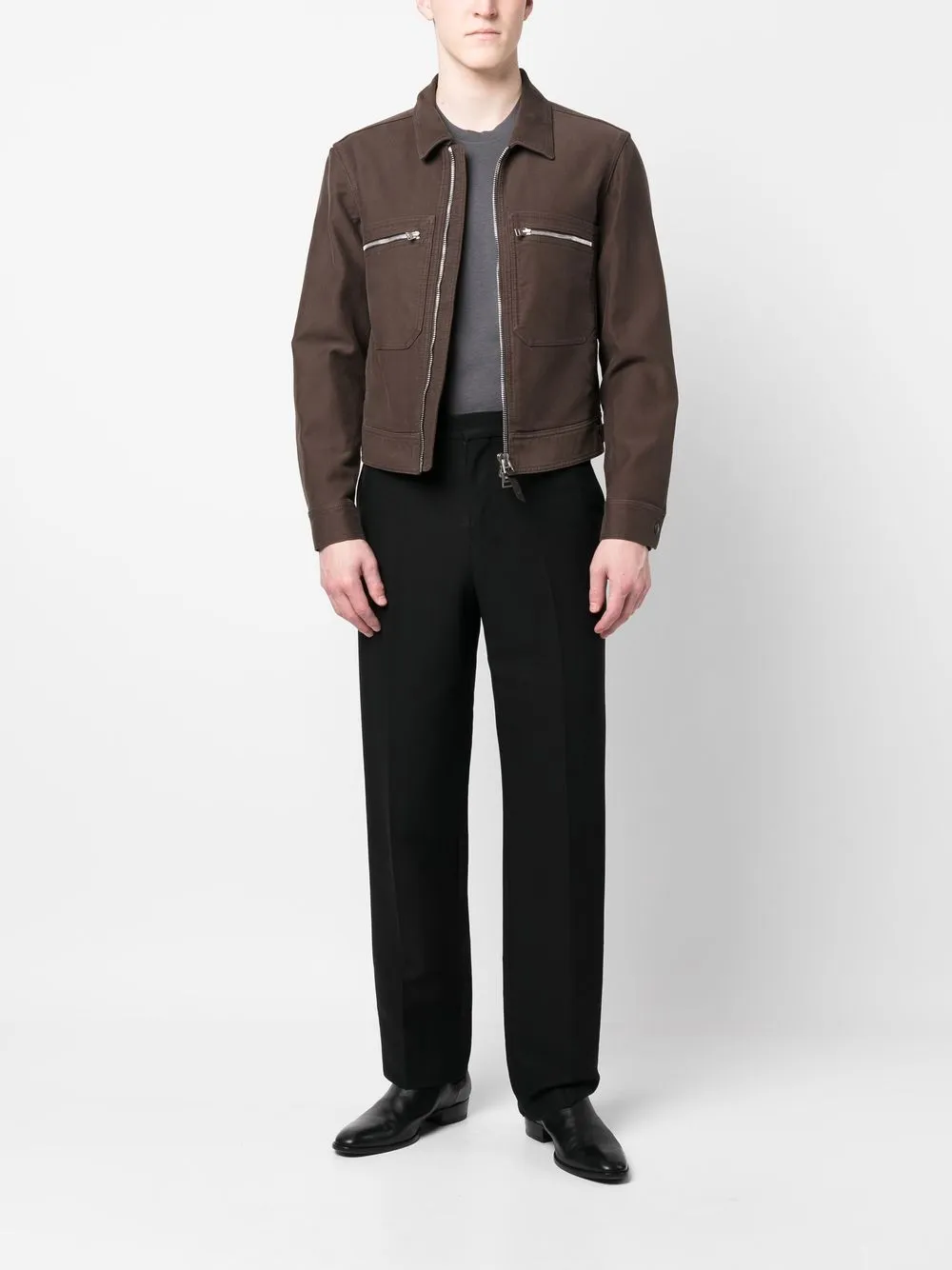 TOM FORD T-shirt met ronde hals - Grijs