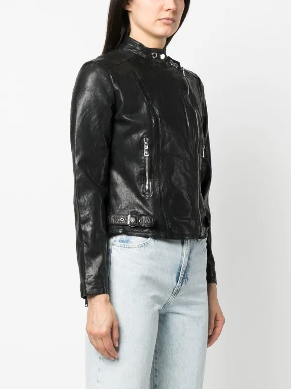 Ralph lauren black leather jacket store
