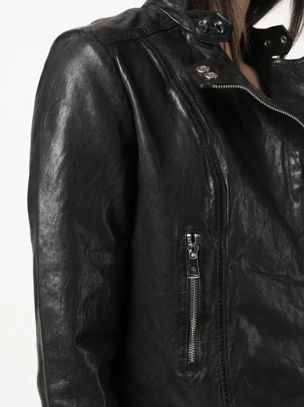 Ralph lauren black leather jacket on sale