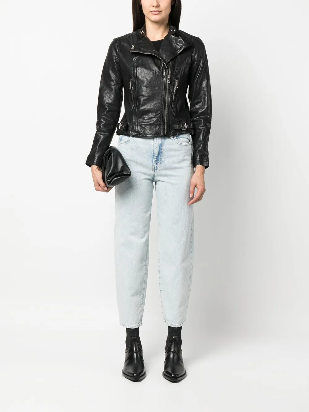 Lauren Ralph Lauren Leren jack - Zwart