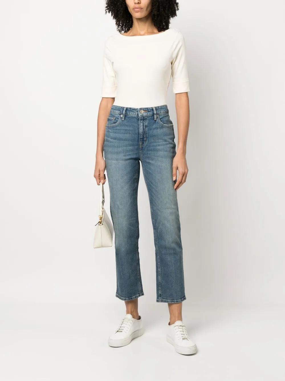 Lauren Ralph Lauren T-shirt met boothals - Beige