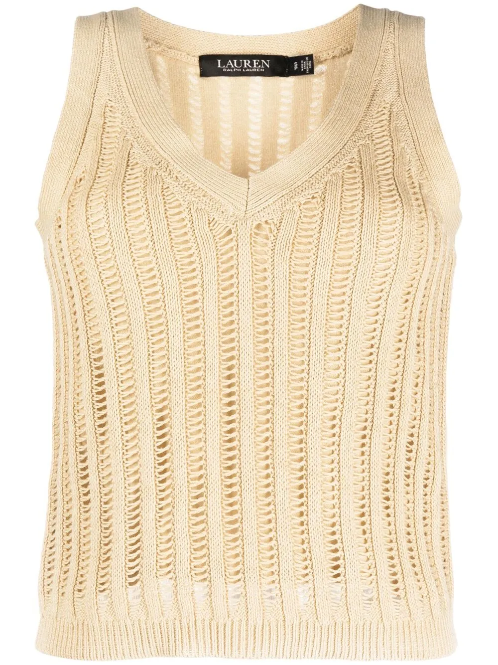 

Lauren Ralph Lauren open-knit sleeveless top - Neutrals