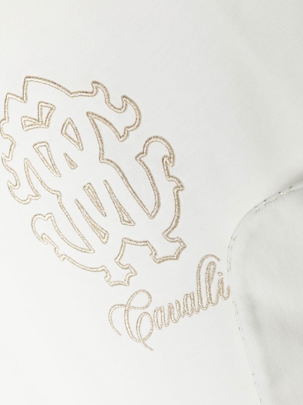 Roberto Cavalli Junior Deken met geborduurd monogram - Wit