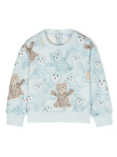 Roberto Cavalli Junior - bear-print cotton sweatshirt
