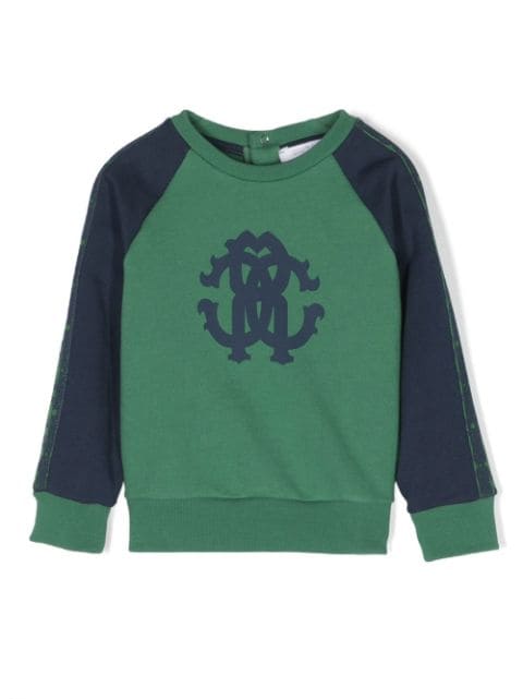 Roberto Cavalli Junior logo-print cotton sweatshirt