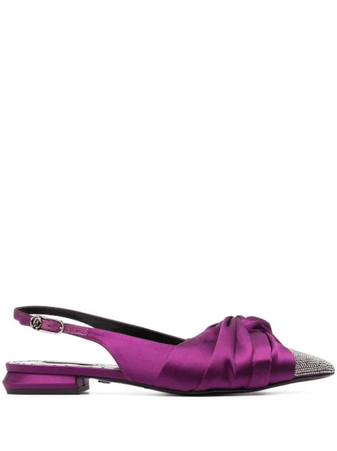 Roberto Cavalli flats con detalle de nudo