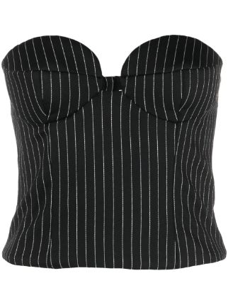 Magda Butrym Pinstriped Bustier Top - Farfetch