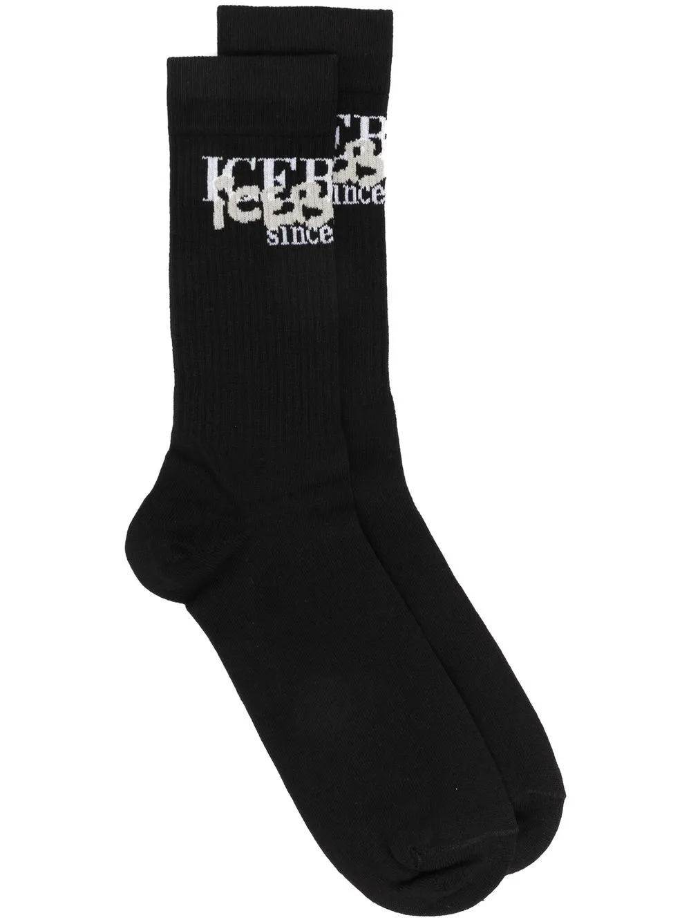 Iceberg logo-print socks | Black | Image 1