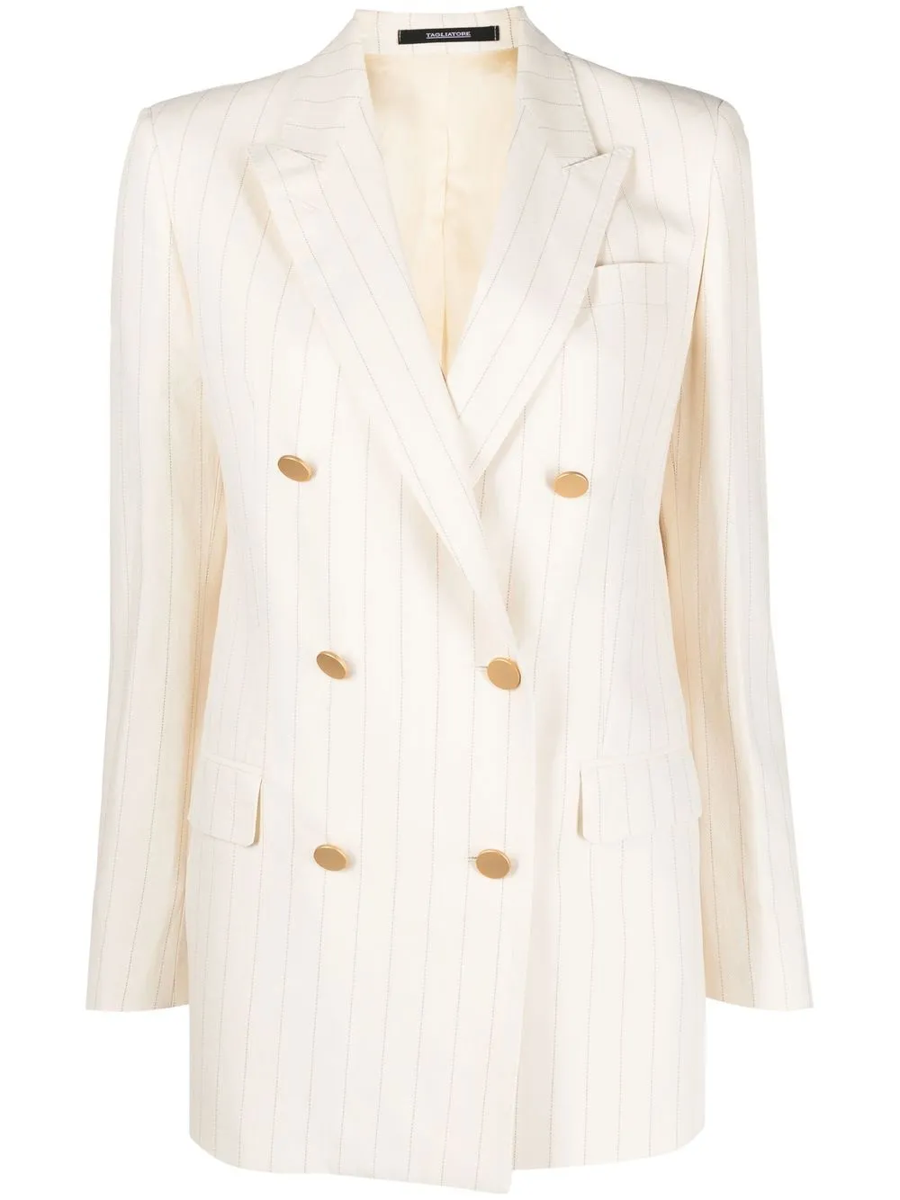 

Tagliatore double-breasted pinstripe blazer - Neutrals