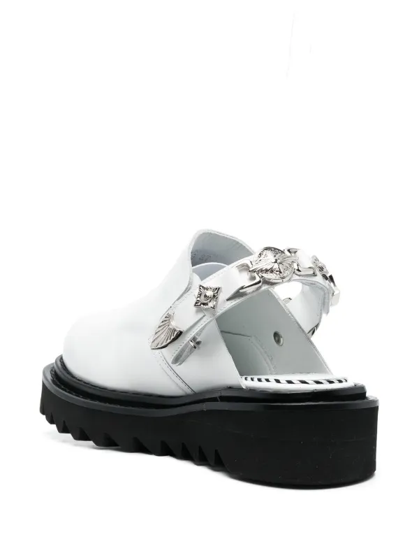 Toga Pulla Buckled ankle strap Flat Mules White FARFETCH CA