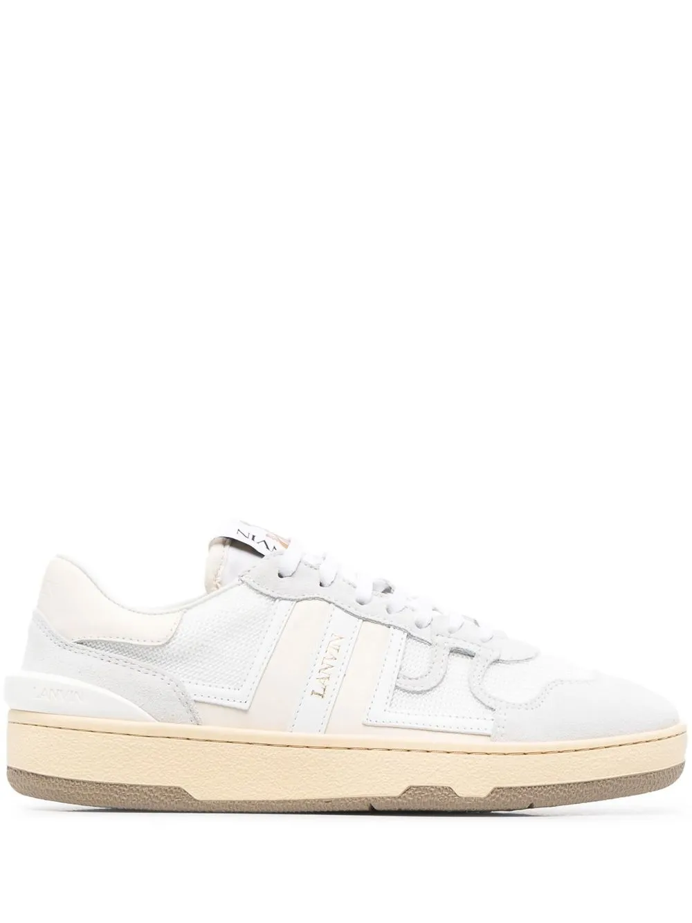 

Lanvin Clay panelled low-top sneakers - White