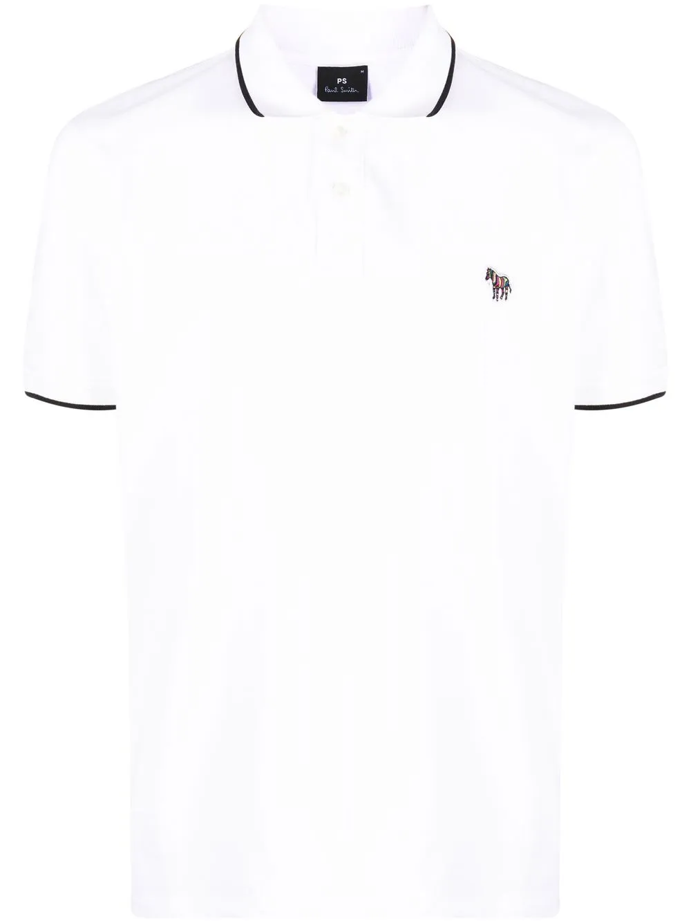 

Paul Smith zebra-patch cotton polo shirt - White