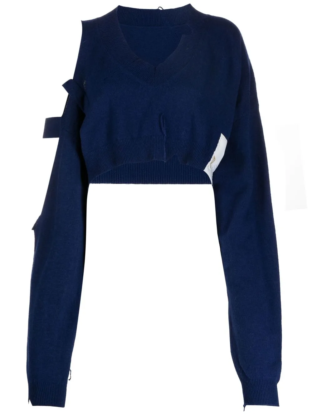 

Ramael open-sleeve cropped jumper - Blue