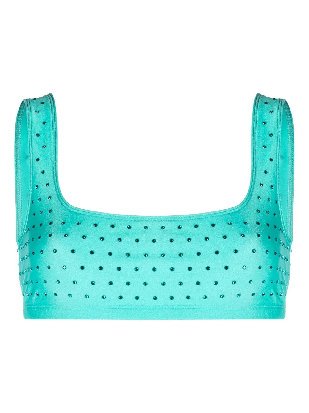 

THE ANDAMANE crystal-embellished bikini top - Green