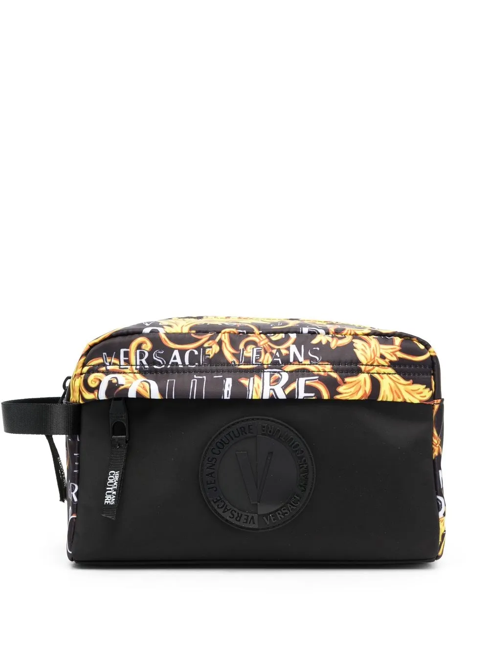 

Versace Jeans Couture Barocco-print wash bag - Black
