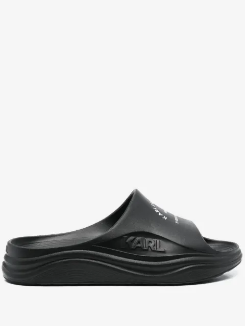 Karl Lagerfeld logo-print rubber slides