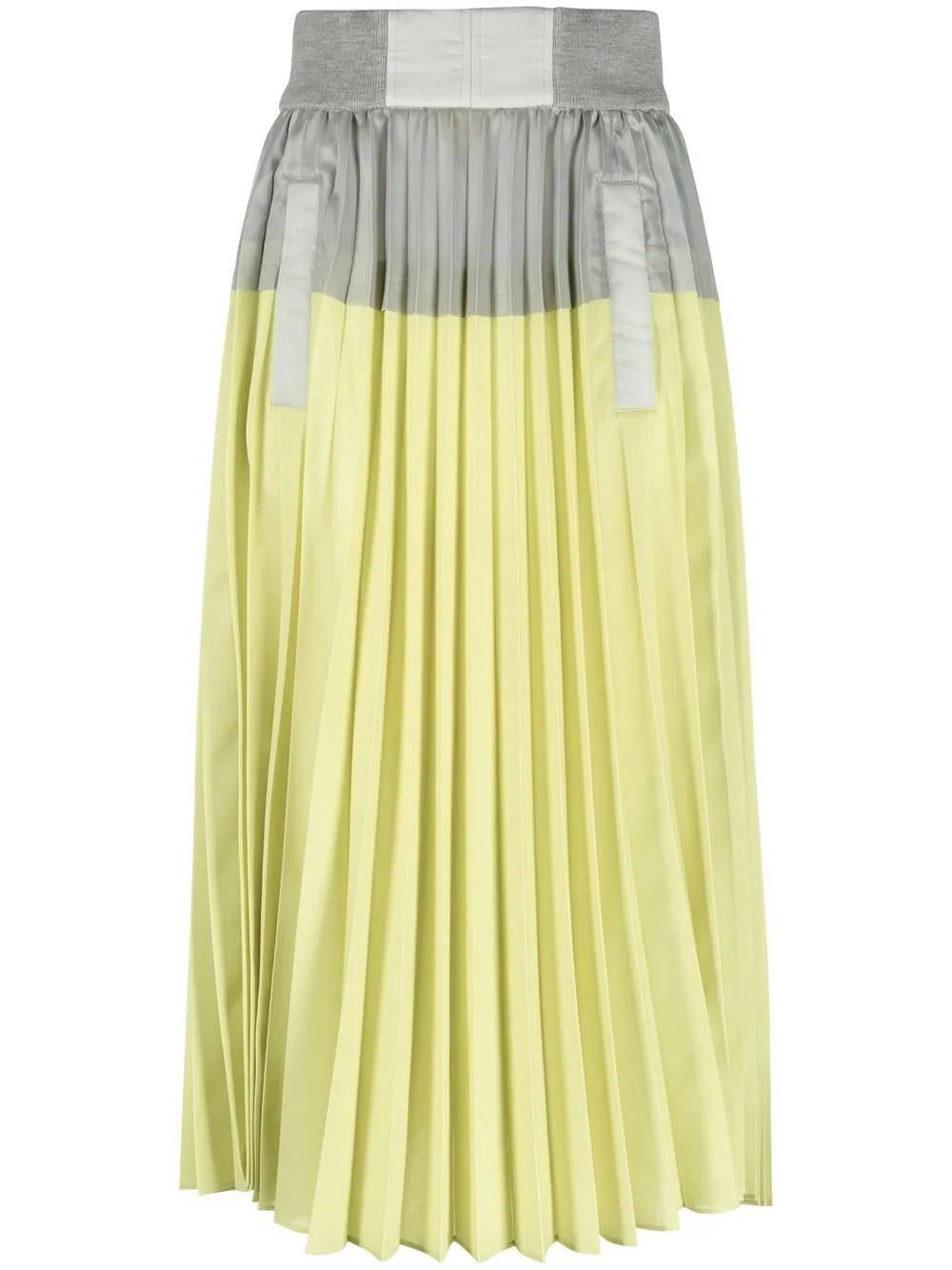 

sacai colour-block pleated dress - Yellow