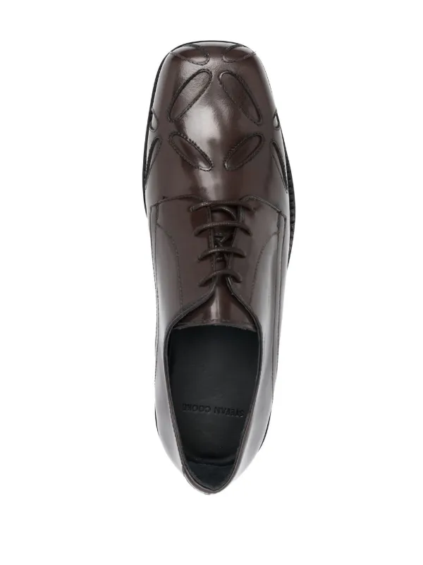 Stefan Cooke Slashed square-toe Derby Shoes - Farfetch