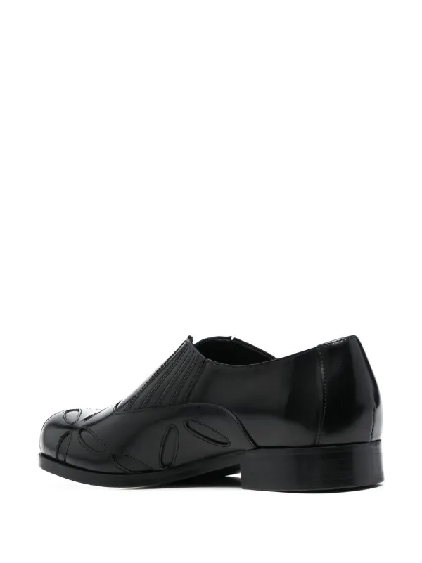 【関税込み】Stefan Cooke ブラック Elastic ローファー Stefan Cooke Black Leather Loafers Stefan Cooke
