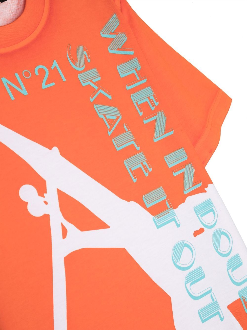 Shop N°21 Graphic-print Short-sleeved T-shirt In Orange