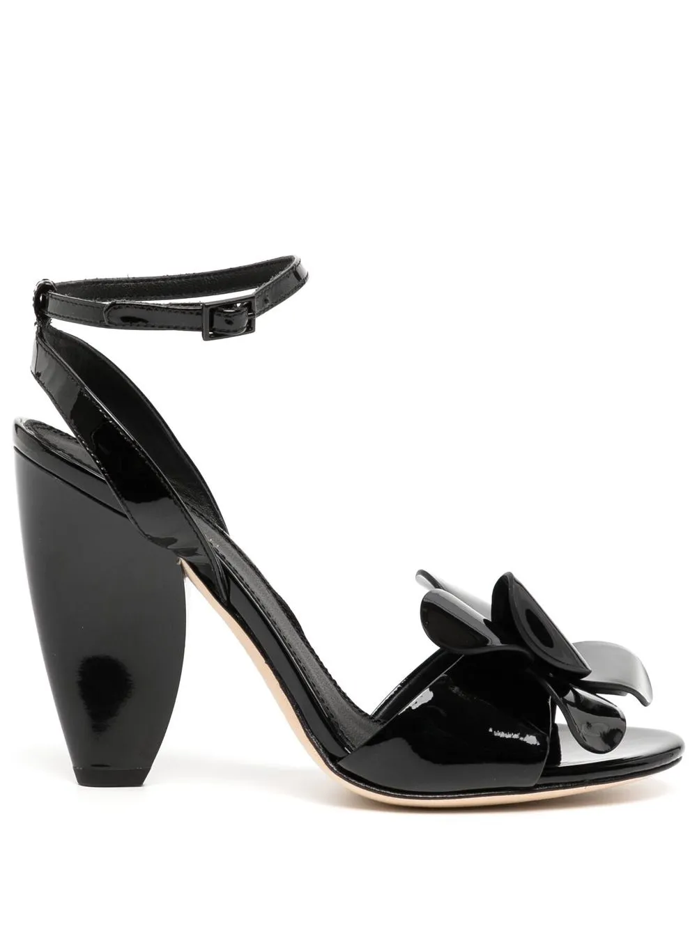 

Tory Burch 90mm leather flower-detail pumps - Black