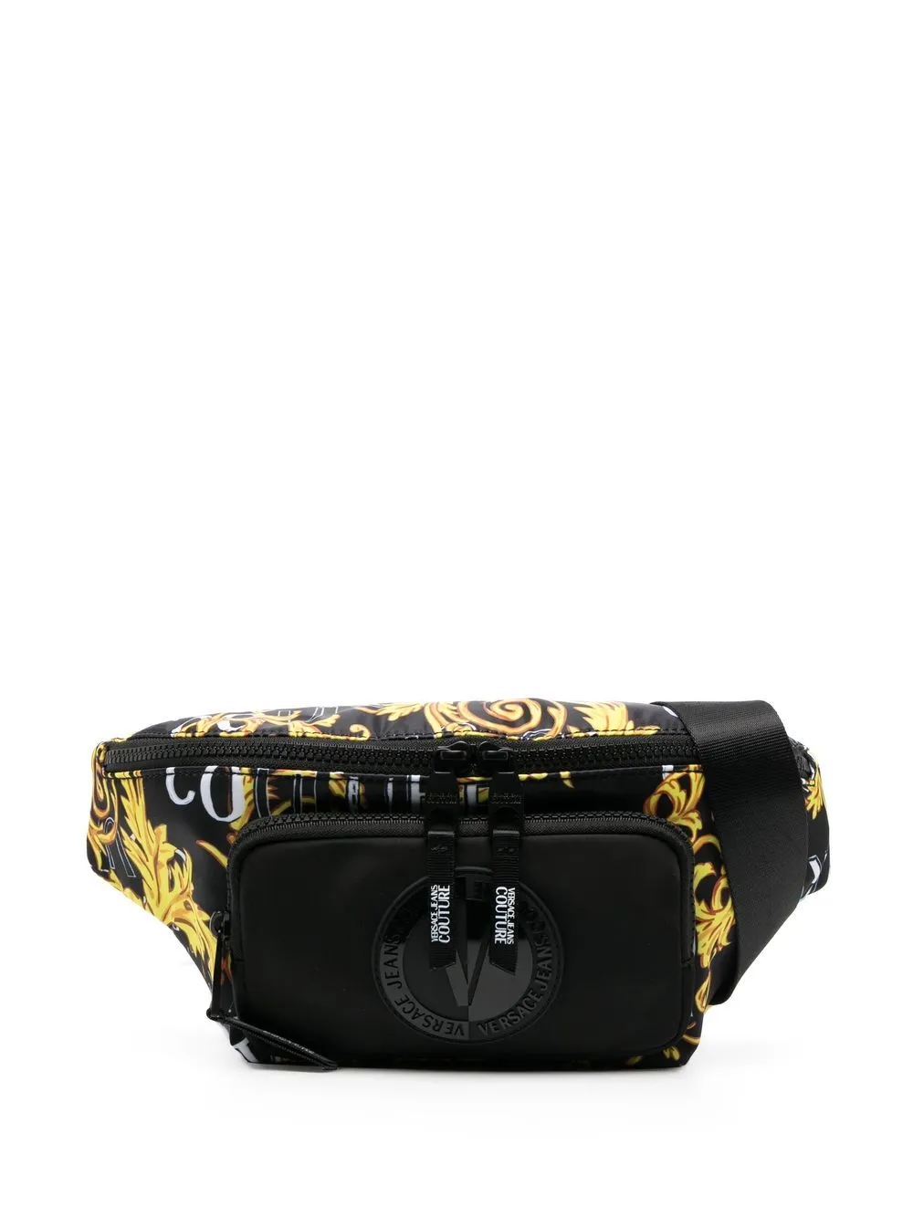 

Versace Jeans Couture logo-print baroque belt bag - Black