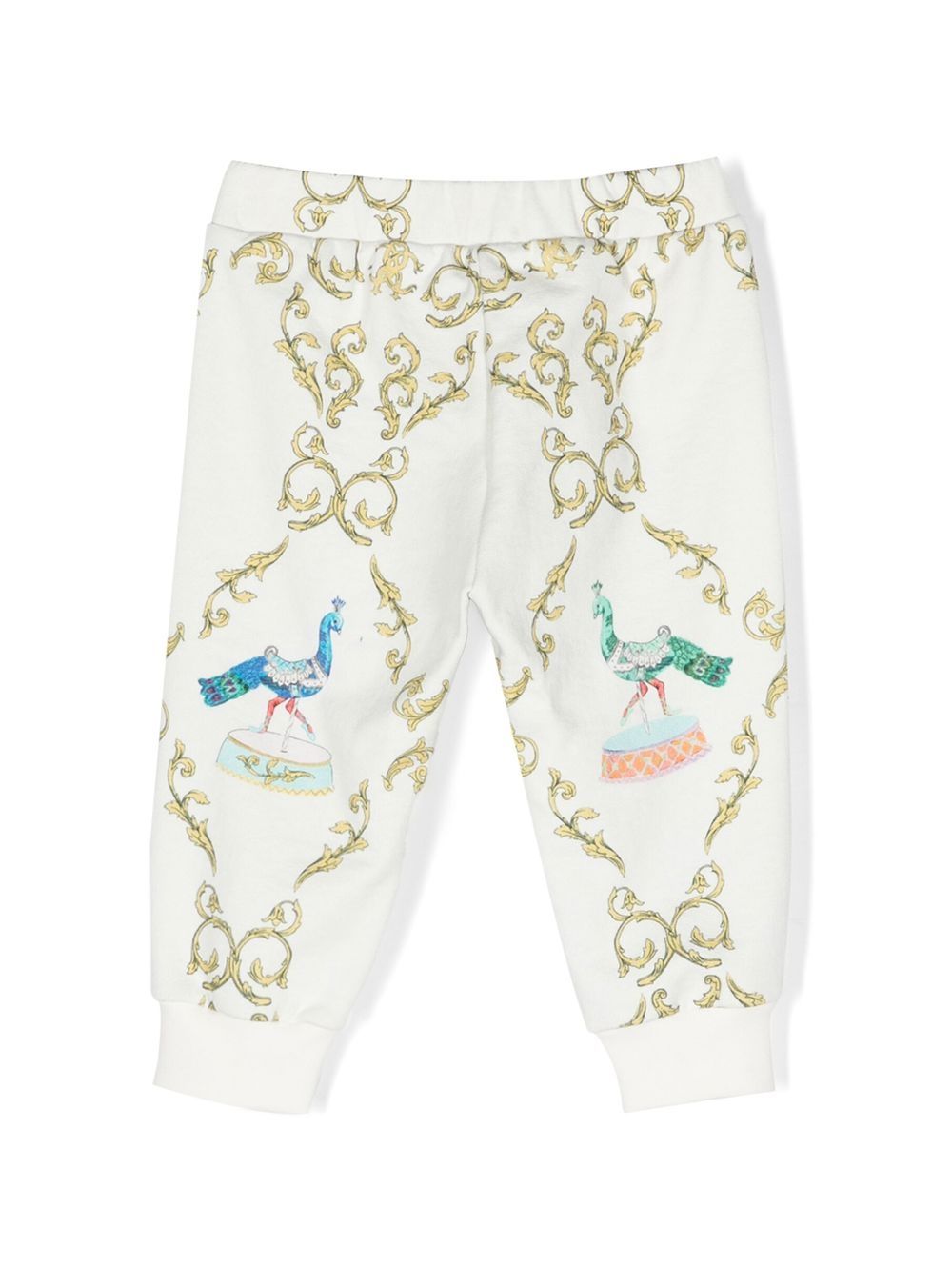 Shop Roberto Cavalli Junior Chain-print Track Pants In 00005