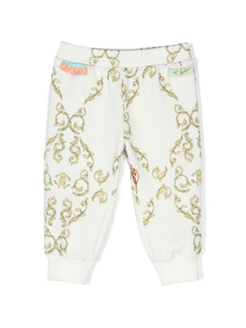 Roberto Cavalli Junior chain-print track pants