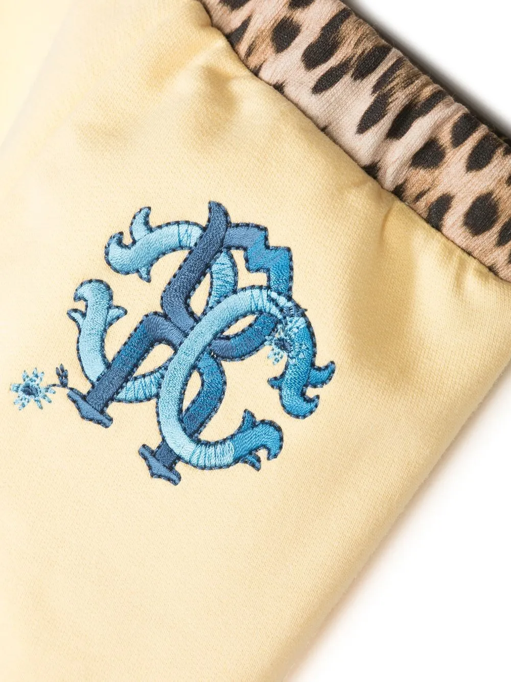 Roberto Cavalli Monogram-patch Track Pants In 01000