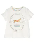 Roberto Cavalli Junior carousel-print cotton T-shirt - White