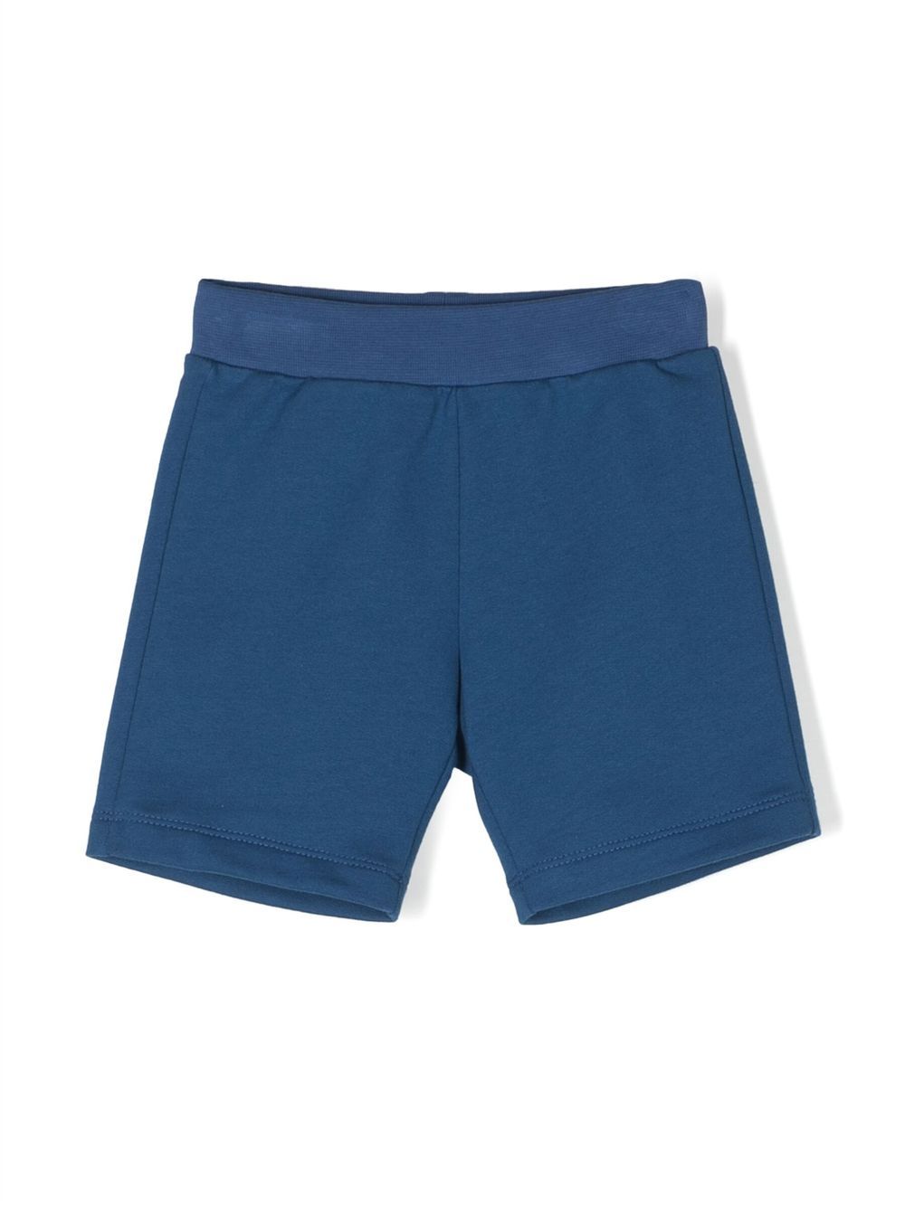 Shop Roberto Cavalli Junior Monogram-print Cotton Shorts In Blue