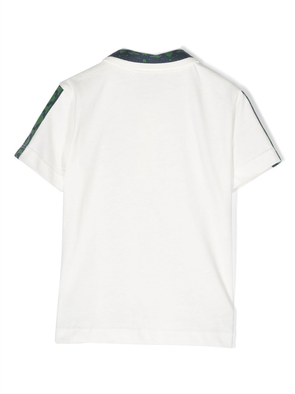 Shop Roberto Cavalli Junior Monogram-print Polo Shirt In 00005