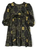 Roberto Cavalli Junior art deco-printed dress - Black