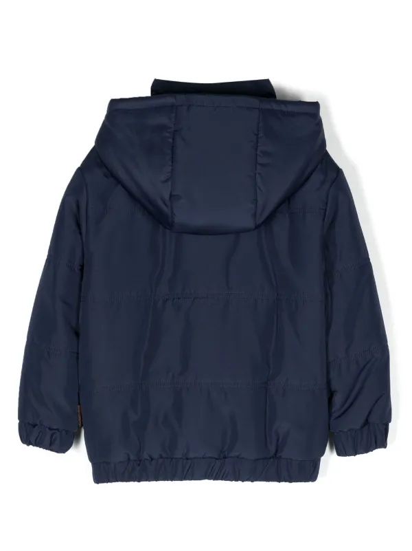 logo contrasting rain jacket