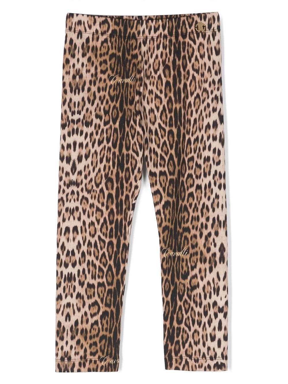 Shop Roberto Cavalli Junior Animal-print Leggings In Neutrals