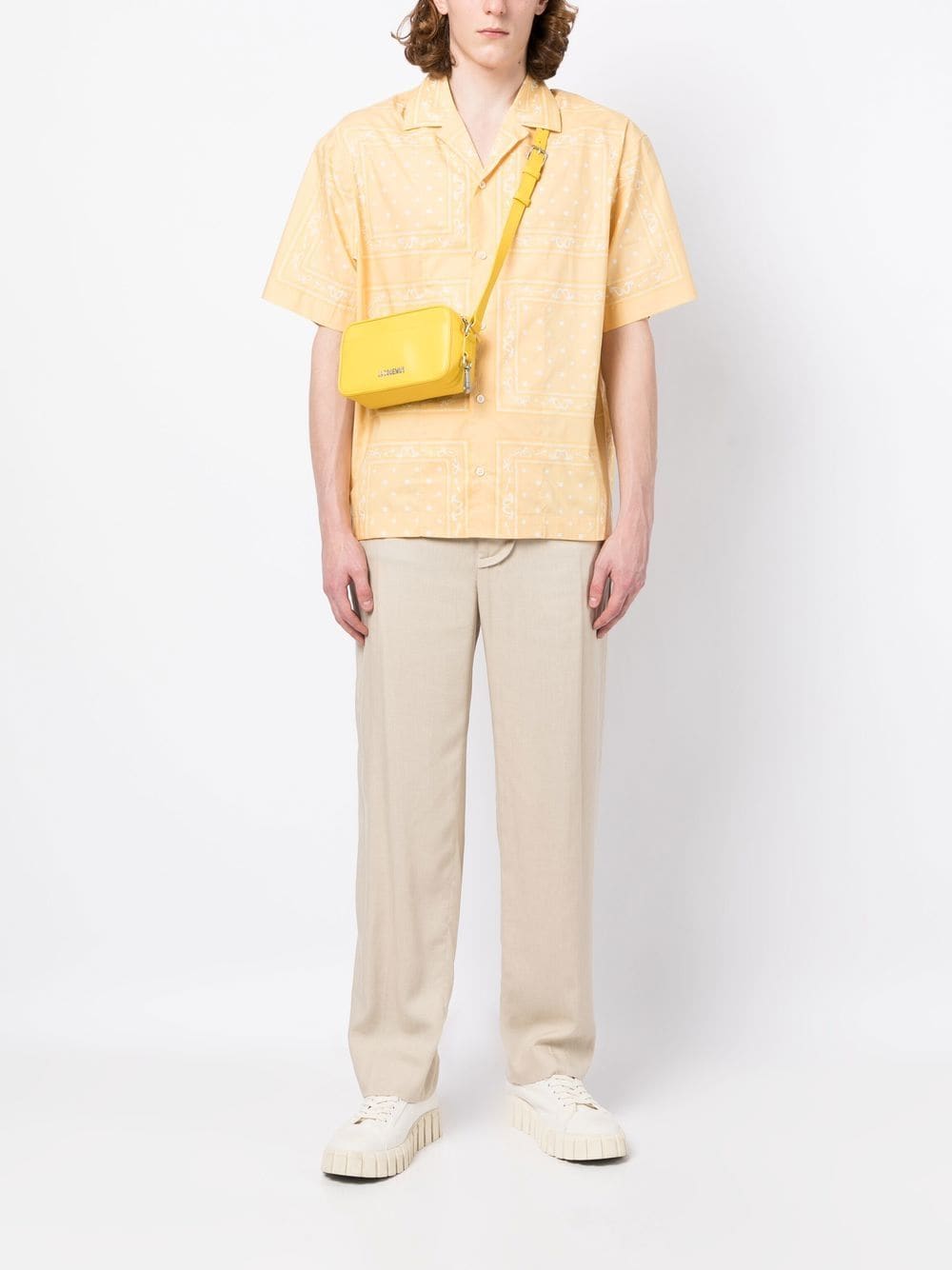 Jacquemus Overhemd met bandanaprint - Geel