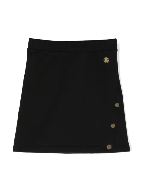 Roberto Cavalli Junior logo-plaque cotton skirt