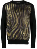 Roberto Cavalli zebra-print sweatshirt - Green