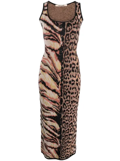 Roberto Cavalli animal-print jacquard midi dress