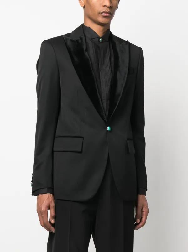 ジャケット ROBERTO CAVALLI SINGLE-BREASTED CADY JACKET Roberto Cavalli Leopard Cady Single-breasted Jacket