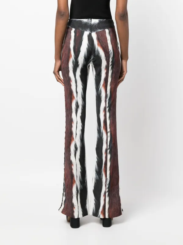 パンツ ROBERTO CAVALLI STRETCH CADY FLARE TROUSERS Roberto Cavalli S/S 2001 runway illusion pants – InLouve