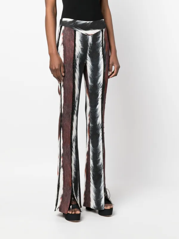 Roberto Cavalli animal-print lace-up Trousers | Black | FARFETCH