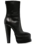 Roberto Cavalli 153mm leather platform boots - Black