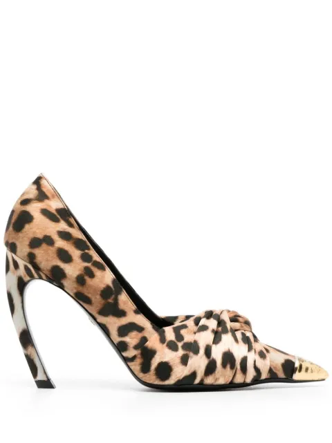 Roberto Cavalli leopard-print leather pumps