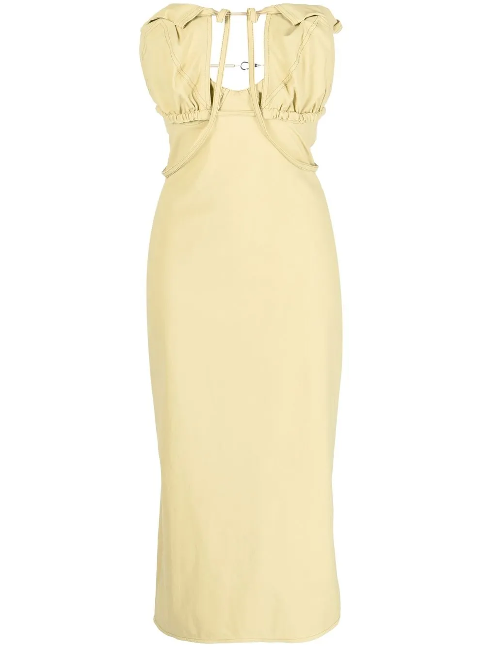 

Jacquemus strapless cut-out dress - Neutrals