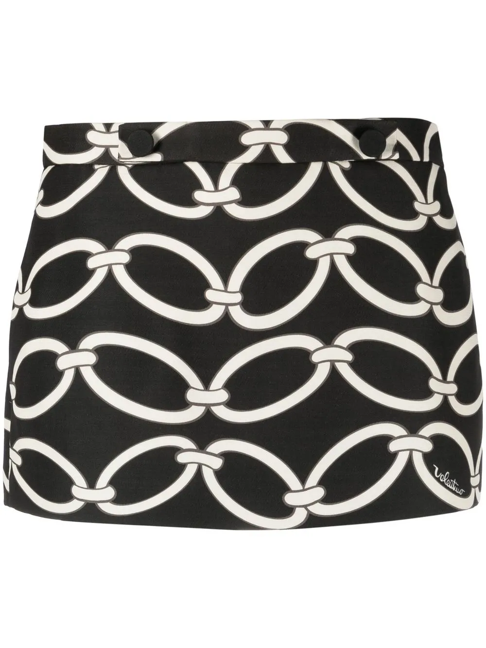

Valentino shorts con cadenas estampadas - Negro