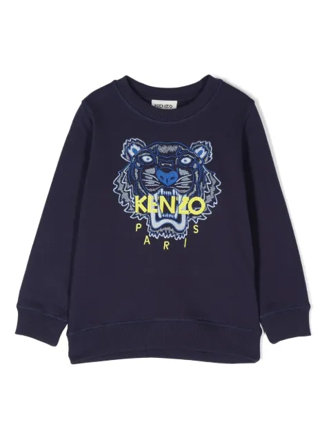 Kenzo Kids logo print cotton sweatshirt