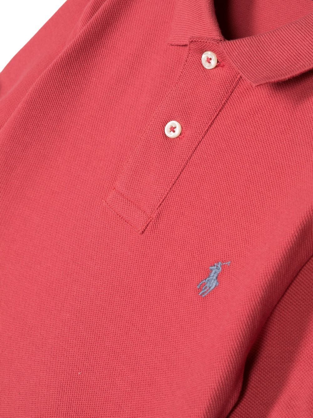 Shop Ralph Lauren Logo-embroidered Cotton Polo Shirt In Red