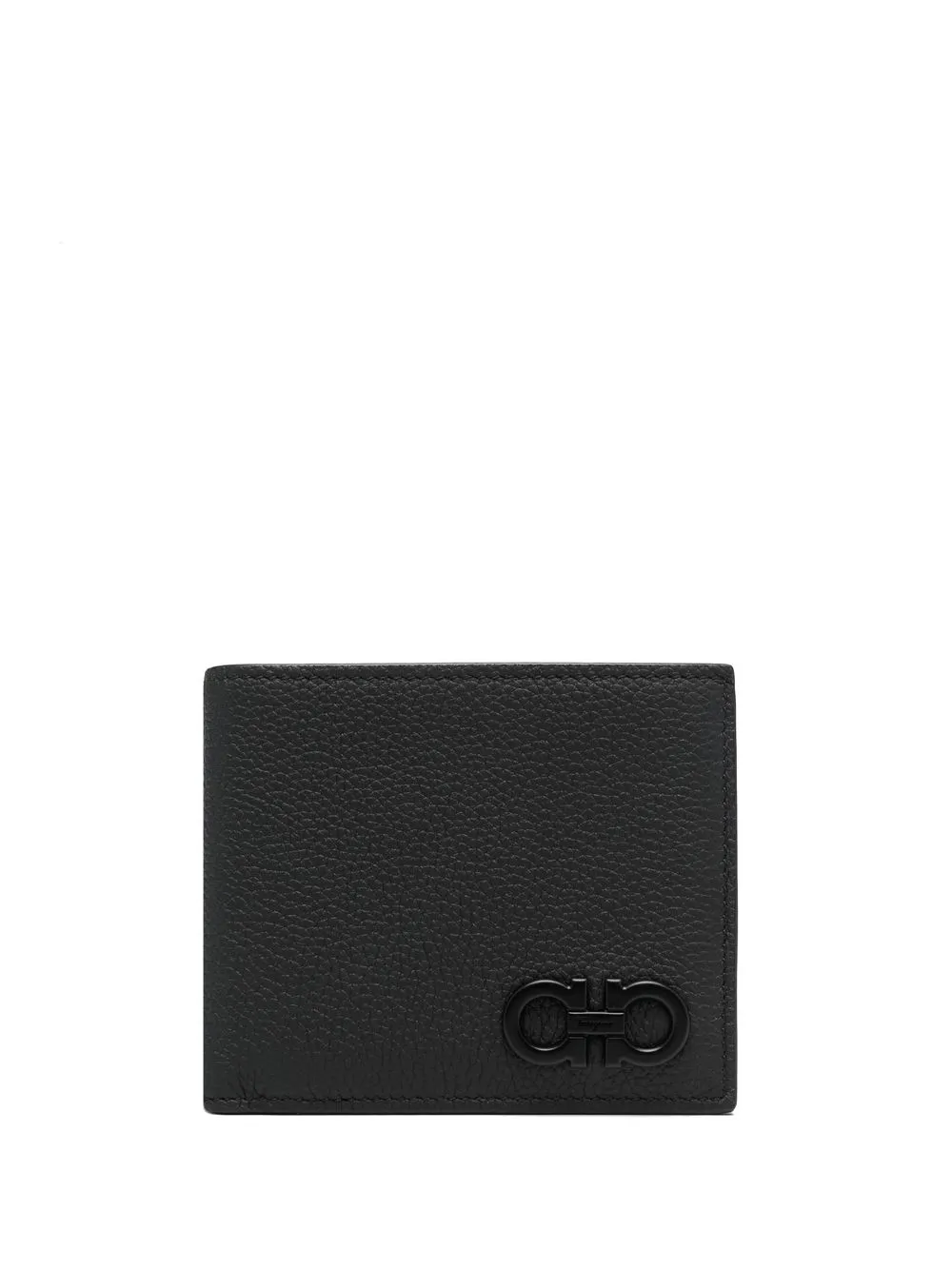 

Ferragamo Gancini-plaque leather wallet - Black